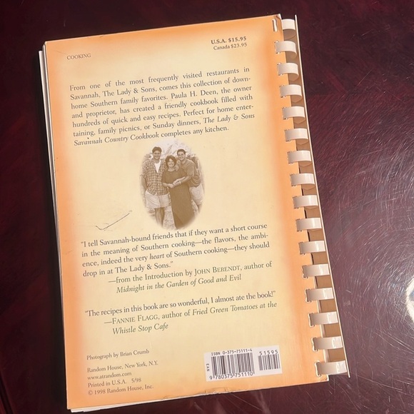 Lady & Sons Spiral Savannah Country Cookbook Paula Deen 1997 - Picture 4 of 5